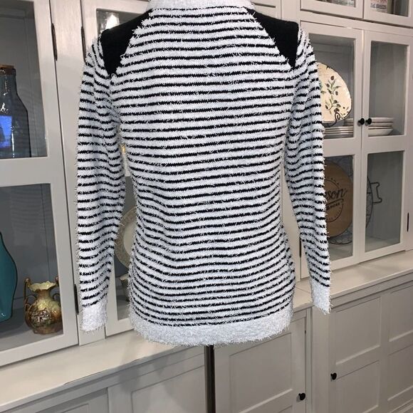 Goodnight Macaroon Fringe Striped CrewNeck Sweater - Picture 2 of 5